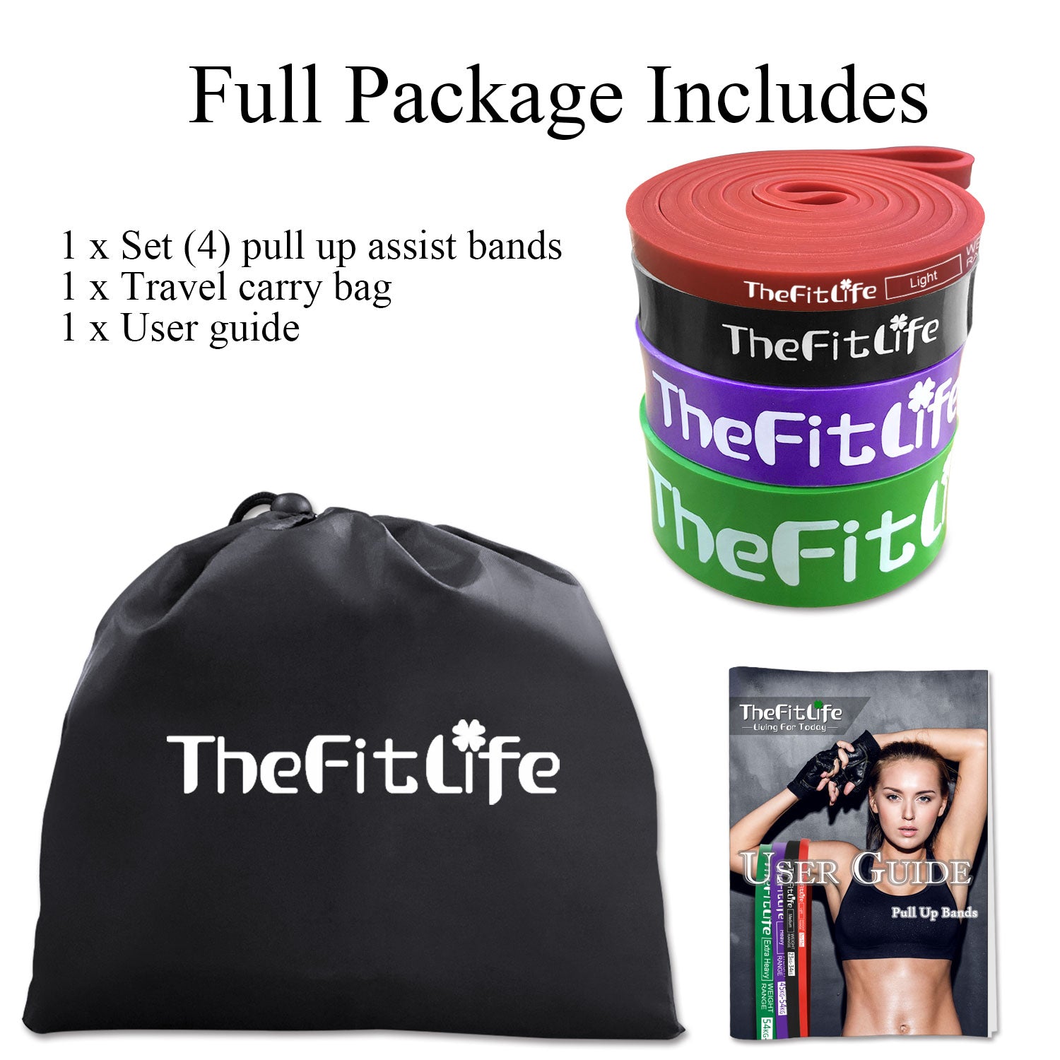 TheFitLife Resistance Pull Up Bands - Pull-Up Assist Exercise Bands, L