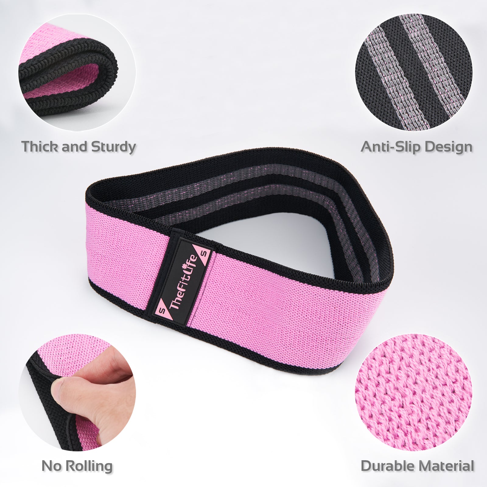 Meidong Resistance Bands for Legs and Butt Exercise Bands - Non Slip  Elastic Booty Bands, 3 Levels Workout Bands Women Sports Fitness Band for  Squat Glute Hip Training 